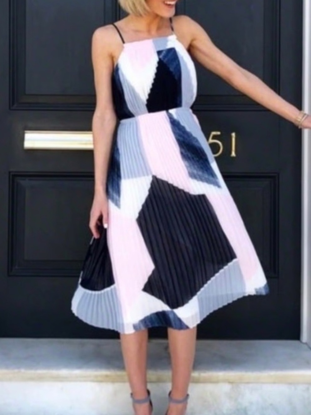 Banana Republic accordion pleat dress